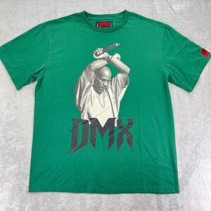 DMX x Shoe Palace T-Shirt Mens 2XL Green Graphic Cotton Short Sleeve Outdoor